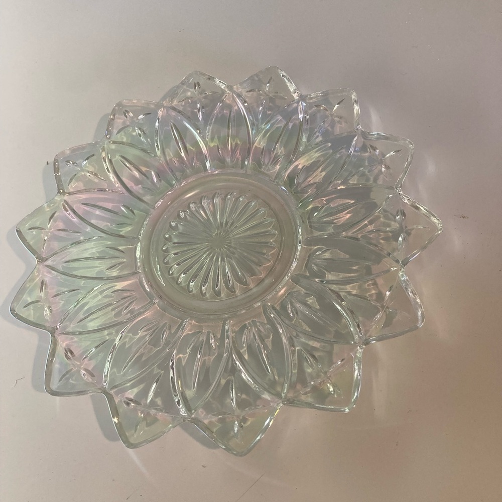 Iridescent Glass Decorative Plate